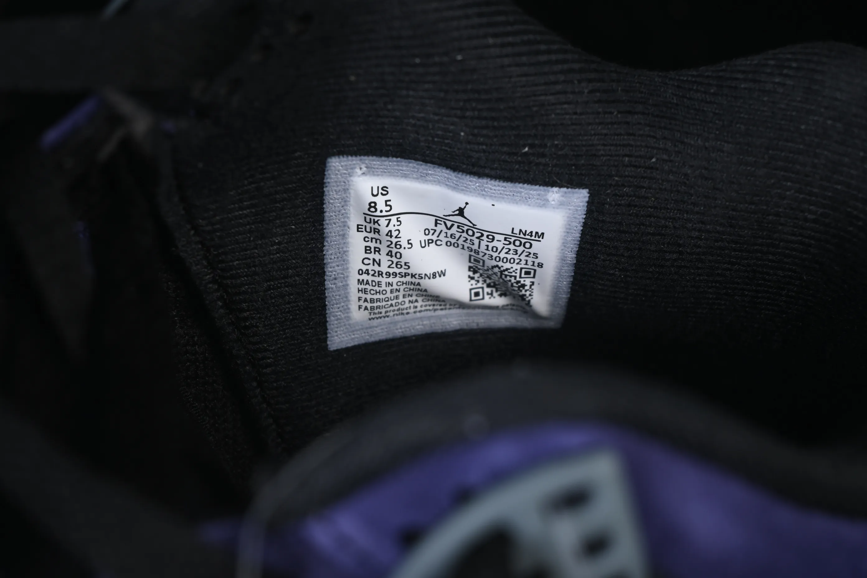 All categories Air Jordan Jordan series basketball shoes Air Jordan 4 LJR version Air Jordan 4 Retro "Lakers" AJ4 Joe 4 Lakers Purple Gold FV5029-500